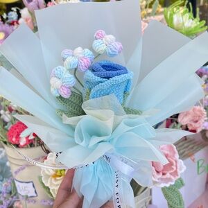 Handcrafted Blue Floral Bouquet for Kids